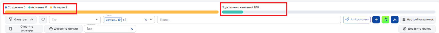 Верхняя часть таблицы