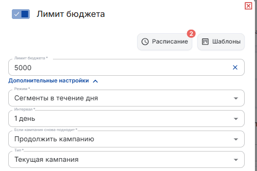Лимит бюджета